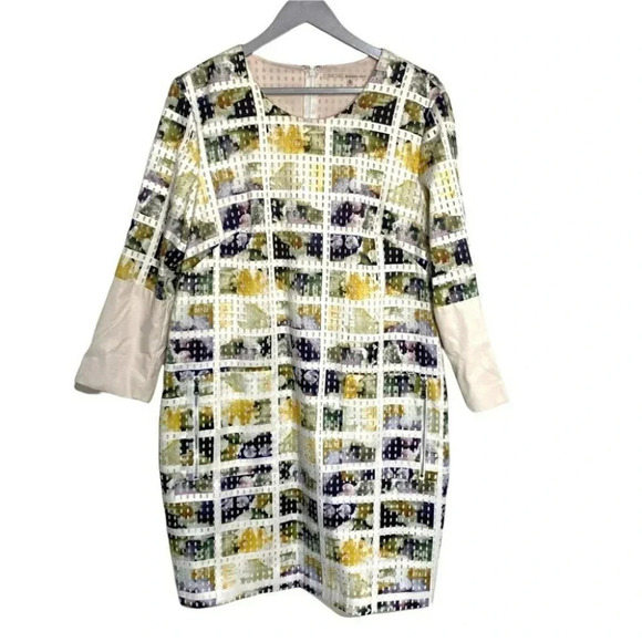 Rachel Rachel Roy XL‎ abstract 70’s vibe cream & multicolor dress - Picture 1 of 8